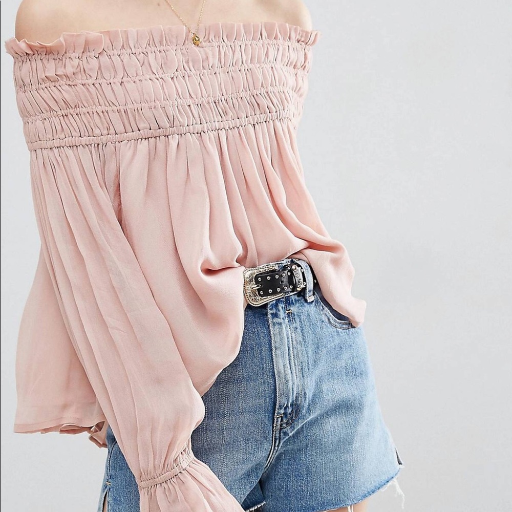 ASOS Off Shoulder Top with Shirring